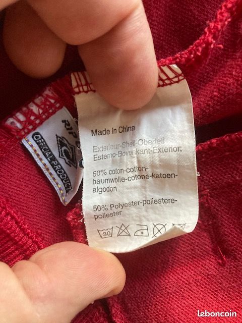 Veste zippée Rip Curl rouge - Taille L (image 6)