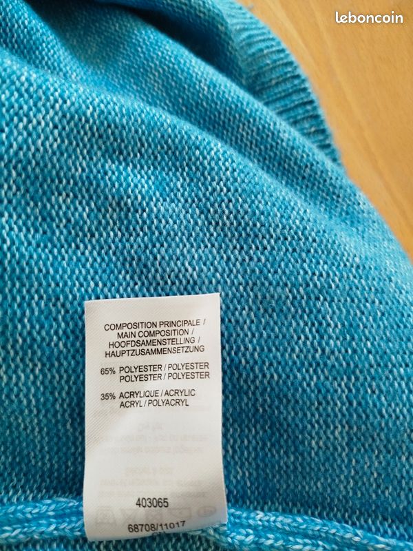 Pull turquoise DAMART 46-48/ 10 (image 5)