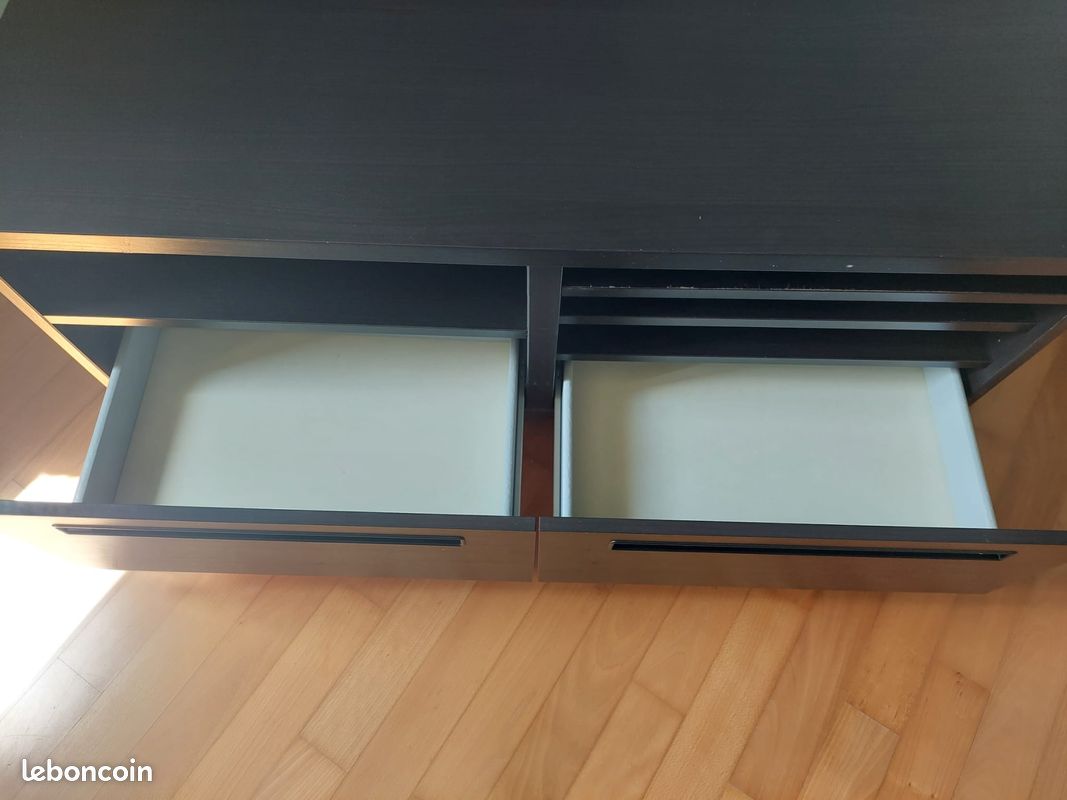 Meuble bas ikea kallax noir brun (image 4)
