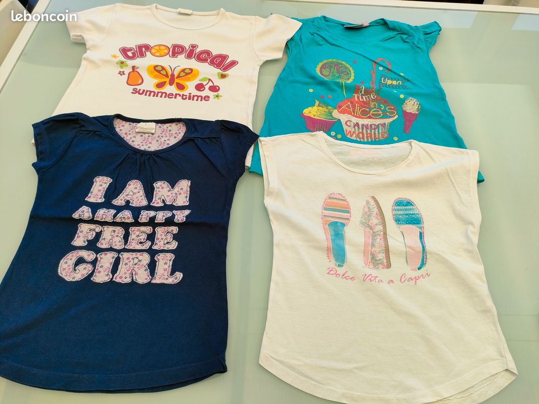 Vêtements tee shirt, legging robe fille 6 ans (image 8)