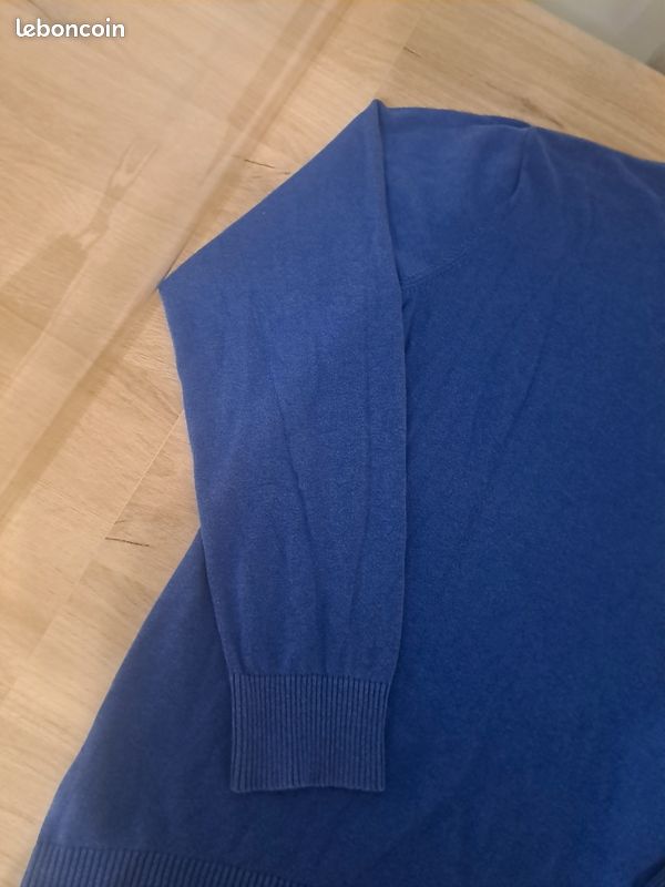 Pull Tommy Hilfiger homme bleu royal taille XL (image 7)