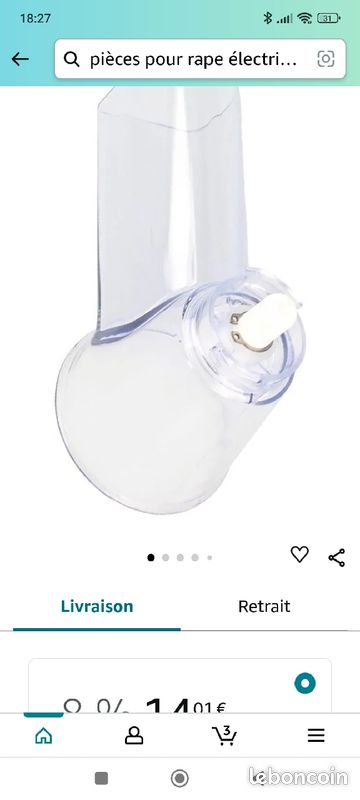 Robot Moulinex râpe émince coupe les légumes le robot fonctionne manque le porte râpe se vend chez amazon (image 3)