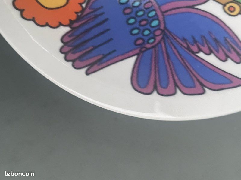 Vintage Villeroy & Boch « Acapulco » – 1 Ravier & 3 Sous-tasses (Estampilles Luxembourg - Parfait état) (image 10)