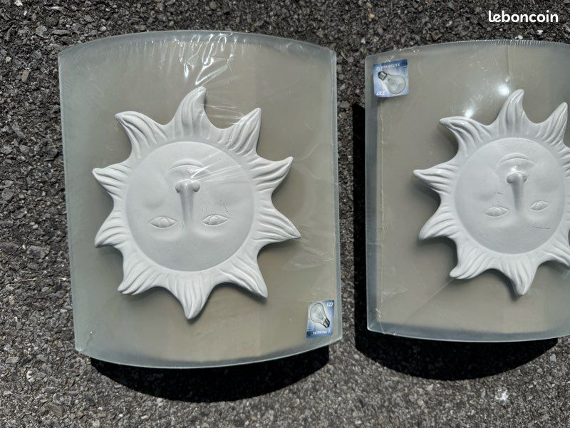 : Appliques murales décoratives Massive soleil – lot de 2 neuves (image 1)