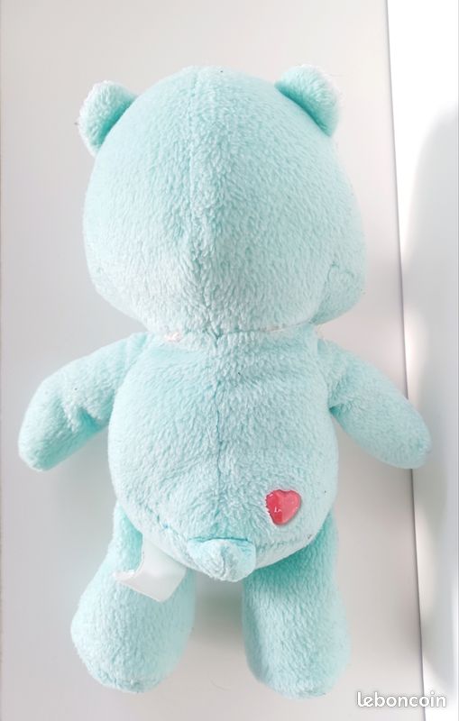 Peluche Care Bears Grostaquin – 36 Cm – Bleu/vert – Vintage