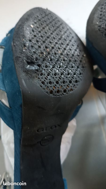 Sandales talons hauts bleu canard Geox (image 8)