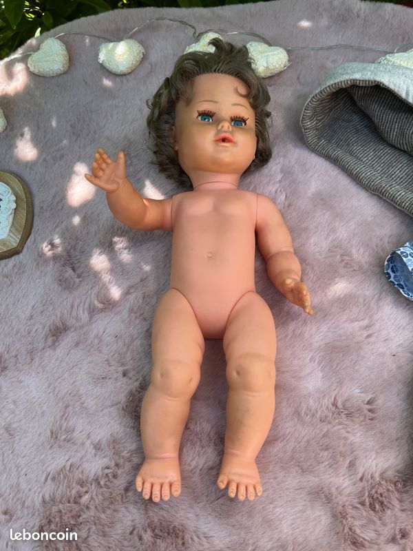 Poupée Ancienne Raynal Bébé 50 Cm Années 1950 Yeux Dormeurs - France
