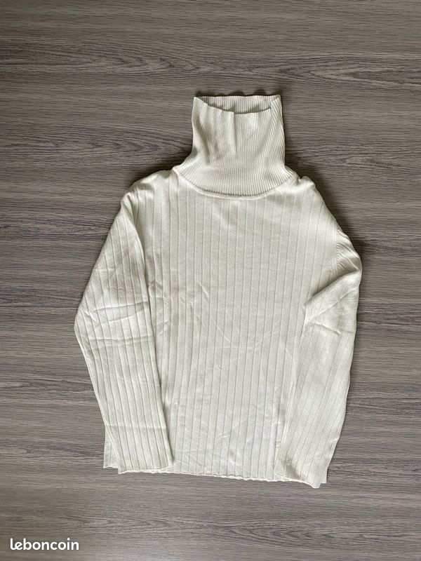Pull Col Roulé Blanc SHEIN Taille S - Occasion Très Bon état - Pour L'hiver