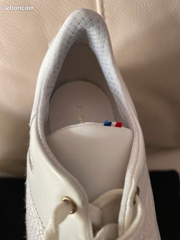 Baskets Sneakers blanches plate-forme neuves de Créateur (image 12)
