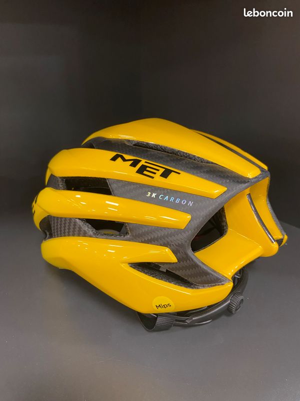 Casque Vélo MET Trenta 3K Carbon MIPS - Édition Limitée Tadej Pogačar Jaune - Taille S