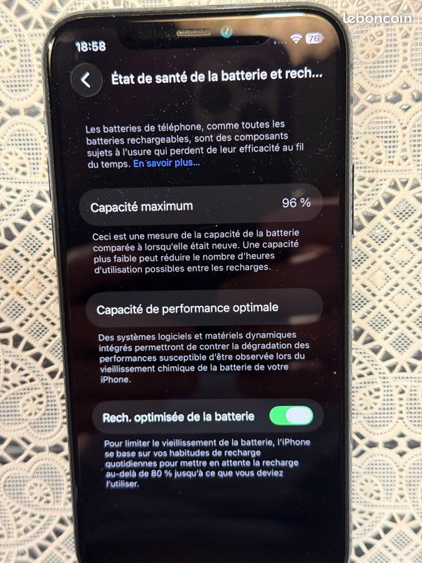 Apple iPhone 11 Pro 512Mo Vert Nuit en TBE (image 4)