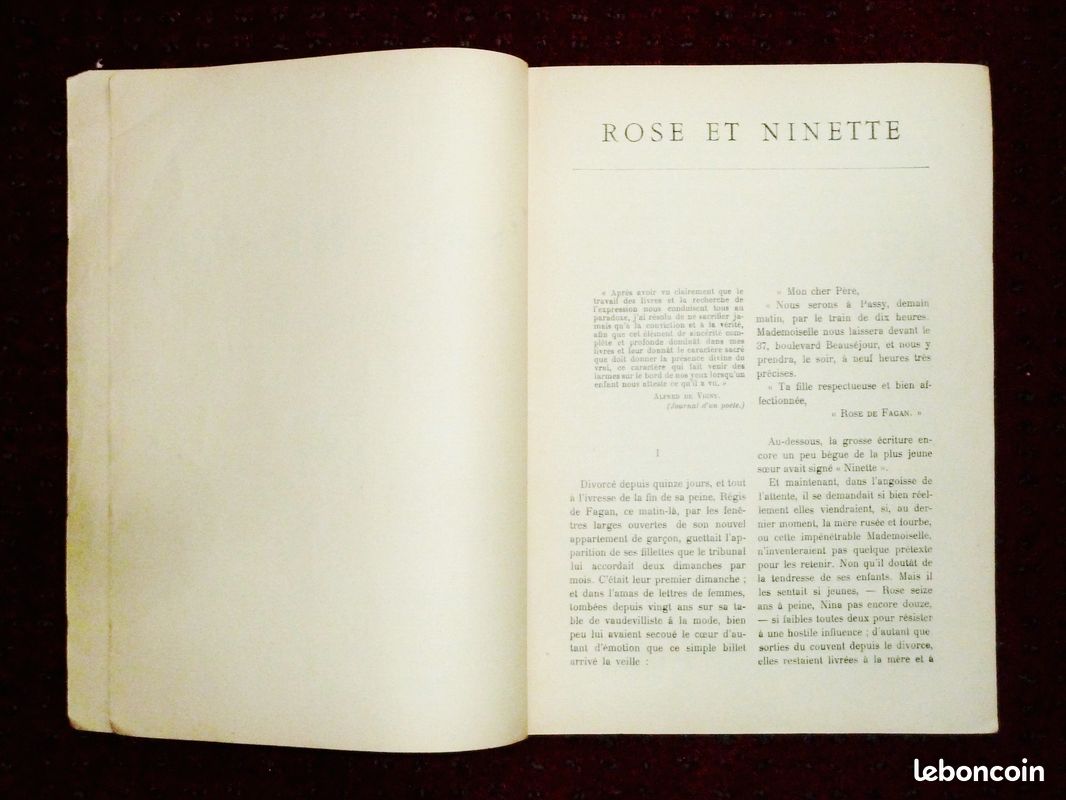 Rose et Ninette de A. Daudet (1914) - parfait état (image 2)