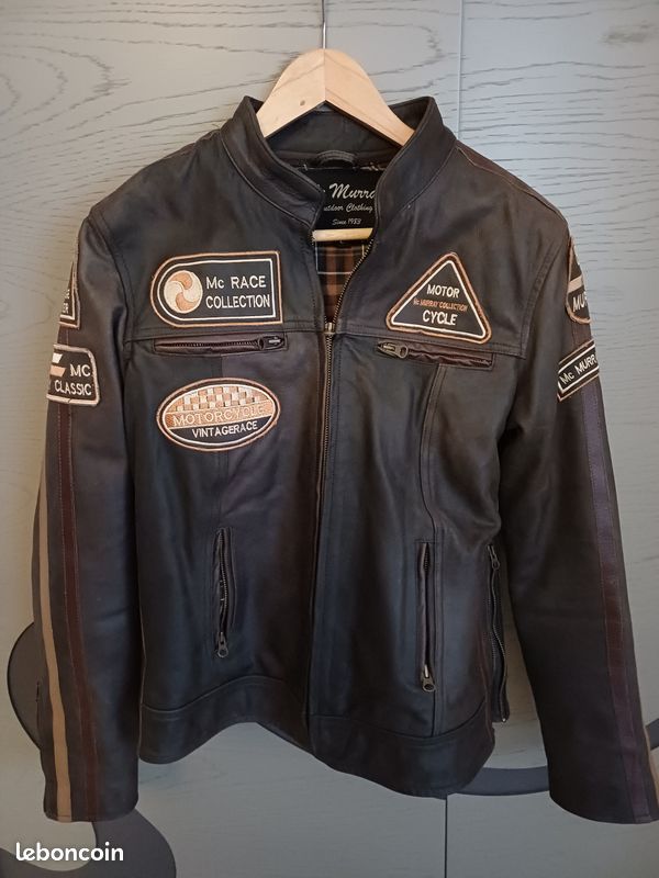 Blouson moto femme en cuir (image 1)