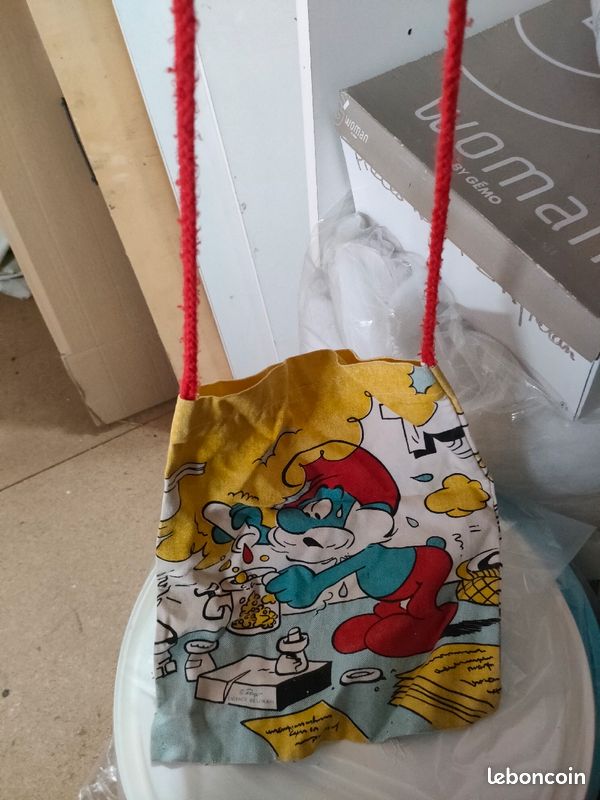 Un sac en tissus schtroumpf vintage kat41 (image 9)