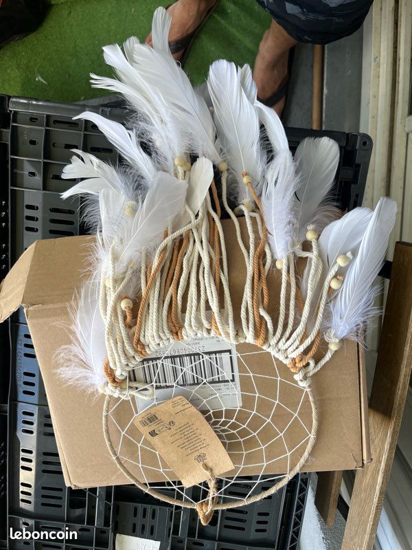 Attrape rêve macramé plume (image 1)