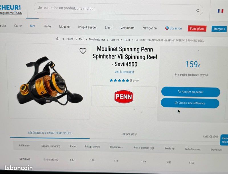 Ensemble moulinet spinning Spinfisher 6500 plus stress (image 4)
