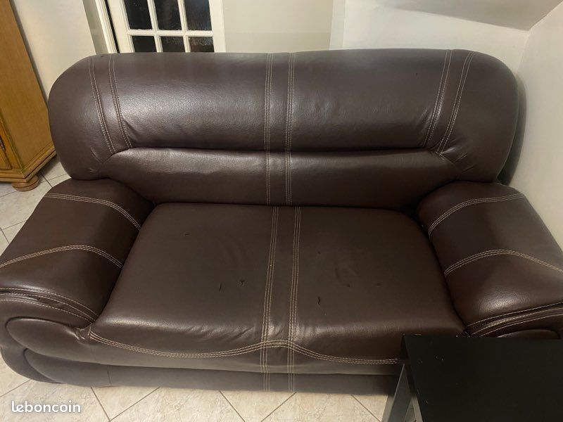Lot de 3 canapé +une table basse (image 2)