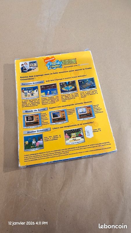 Jeu V.Smile Bob L'éponge - Version Française Avec Notice - Très Bon état