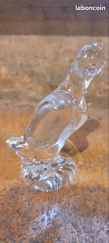Statuette animalière cristal Daum France signée (image 1)