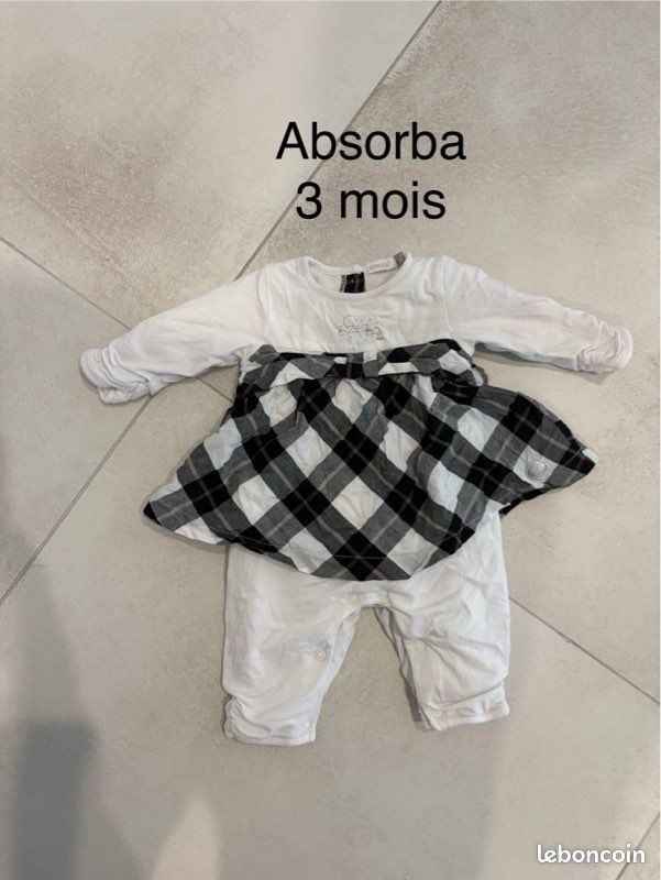 Robe combinaison salopette ensemble marque absorba bébé (image 1)