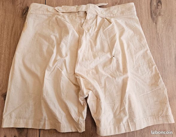 Short Militaire Armée Française Beige - Taille 80 - Année 1987