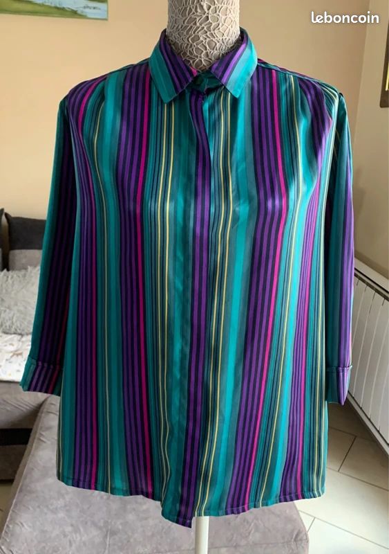 Chemisier Femme Lucia - Taille 46, Couleur Blanc, Style Tunique, Occasion Très Bon état
