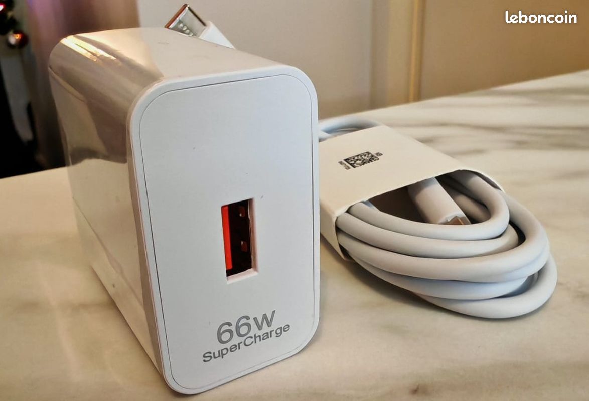 Chargeur Rapide 66W SuperCharge Avec Câble USB-C 6A Pour Huawei/Honor - Recharge 70% En 30 Min, Protections Multiples