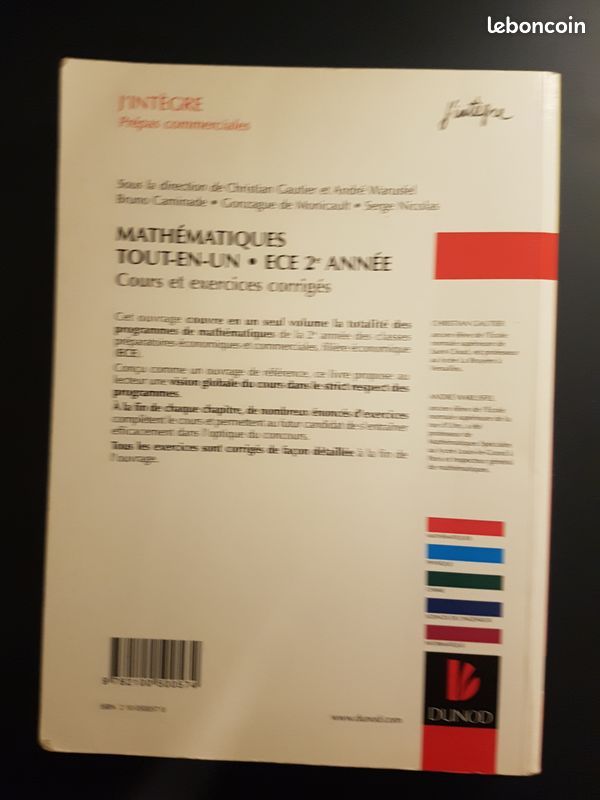 Livre Mathématiques ECE 2 pour 10 euros (image 4)