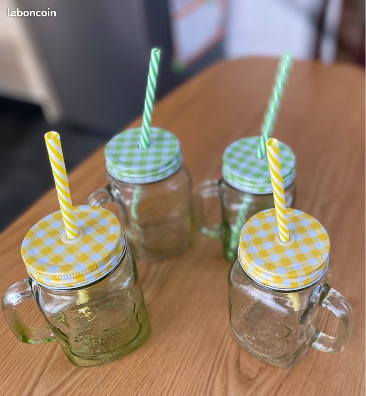 Lot de 4 verres avec paille (image 3)
