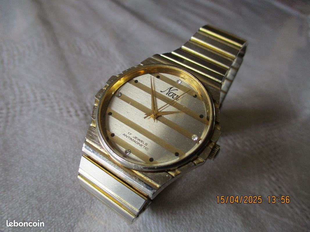 Montre Mécanique Vintage NOVI Années 1970-1980 - Pour Dame, Antichoc, Ne Fonctionne Pas, état Neuf Non Portée