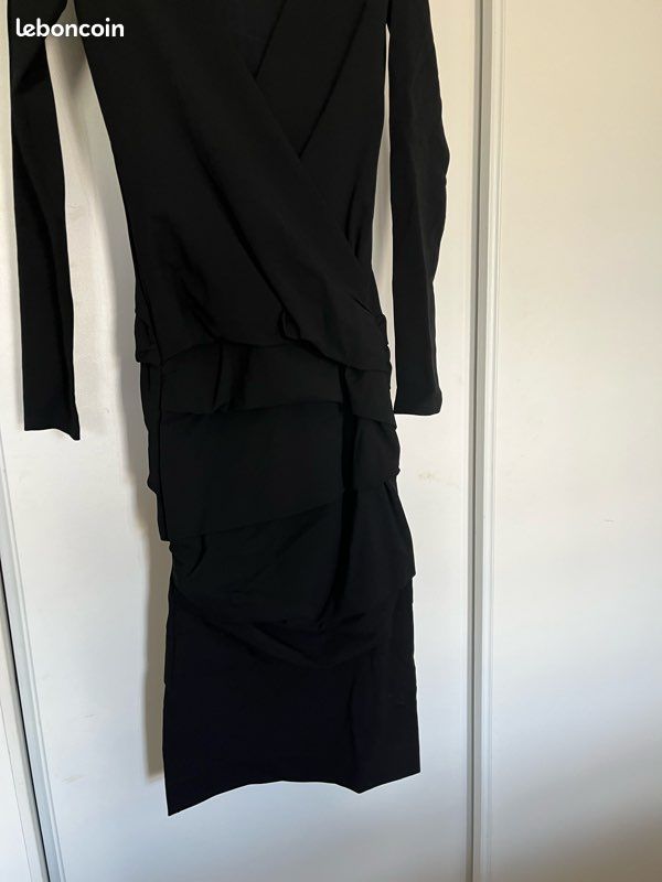 Robe Longue Noire En Coton Raey - Taille 8 UK (36 EU) - Style Débardeur - Neuve Sans étiquettes