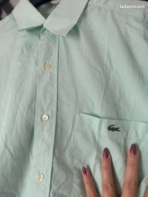 Chemisette Chemise à Manches Courtes Vichy Carreaux Blanc et