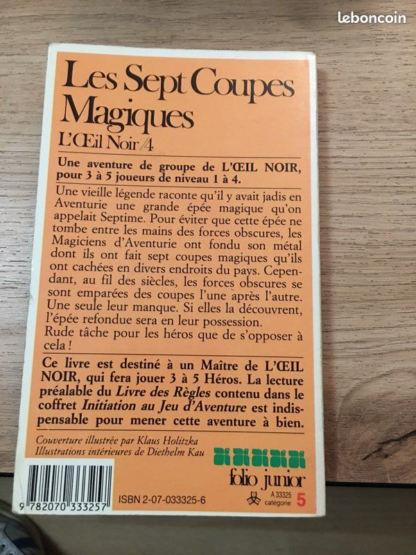 Les sept coupes magiques jd lawrence un jeu dont vous êtes le héros l’œil noir folio gallimard 1984 (image 2)