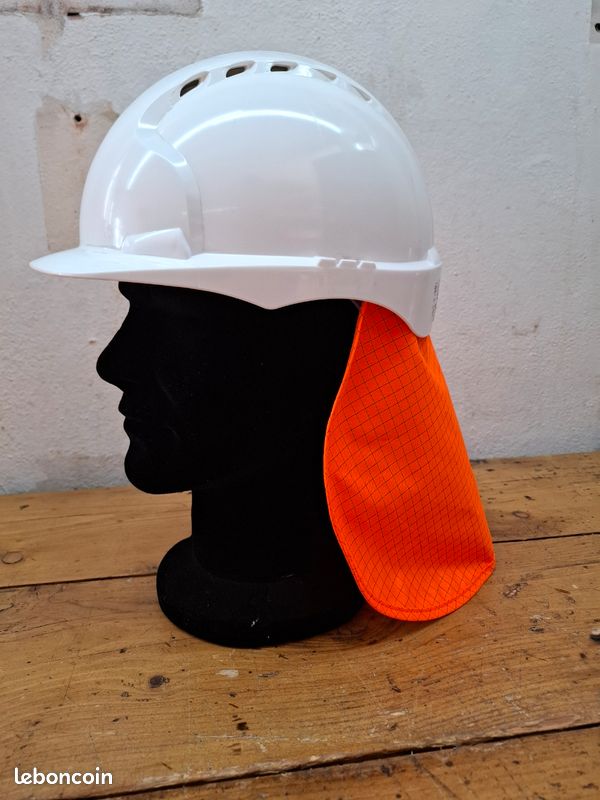 PROTEGE NUQUE EN CUIR POUR CASQUE DE CHANTIER