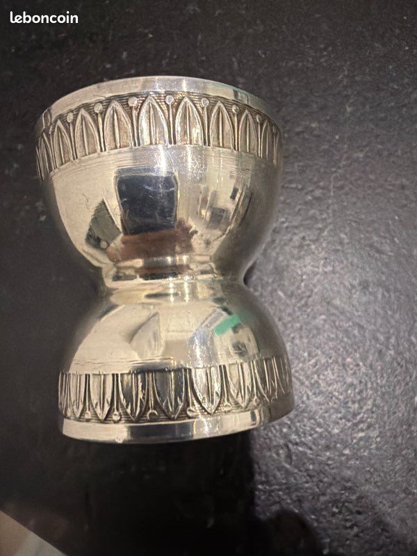 RARE COQUETIER DIABOLO EN ARGENT MASSIF FRANCE POINCON MINERVE PIERRE
