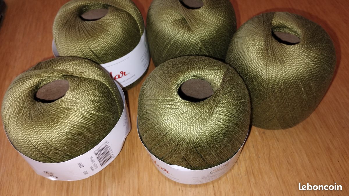 Lot De Pelotes Phildar Coton D'Égypte - Couleur Prune - Taille Aiguille 4.5 - Crochet 5 - Neuves