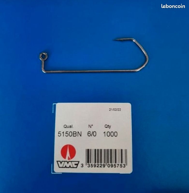 Hameçons Triples VMC T8626 TI N°2/0 - Lot De 2 - Pêche Mer Et Rivière