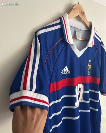 Maillot France 1998 Coupe Du Monde XL - Vintage Avec Signature Zidane, Occasion