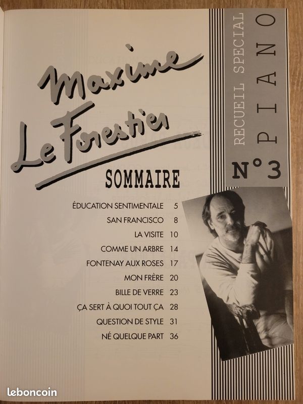 Recueil special piano n °3 Maxime Le Forestier (image 6)