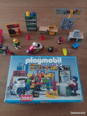 Cadre Publicitaire Playmobil Moto Et Garage - Pièce Vintage - Occasion