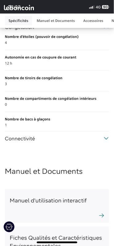 Réfrigérateur Siemens combiné pose libre (image 9)