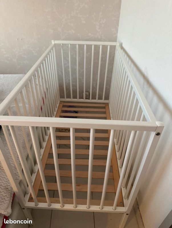 Lit bébé bois blanc (image 5)