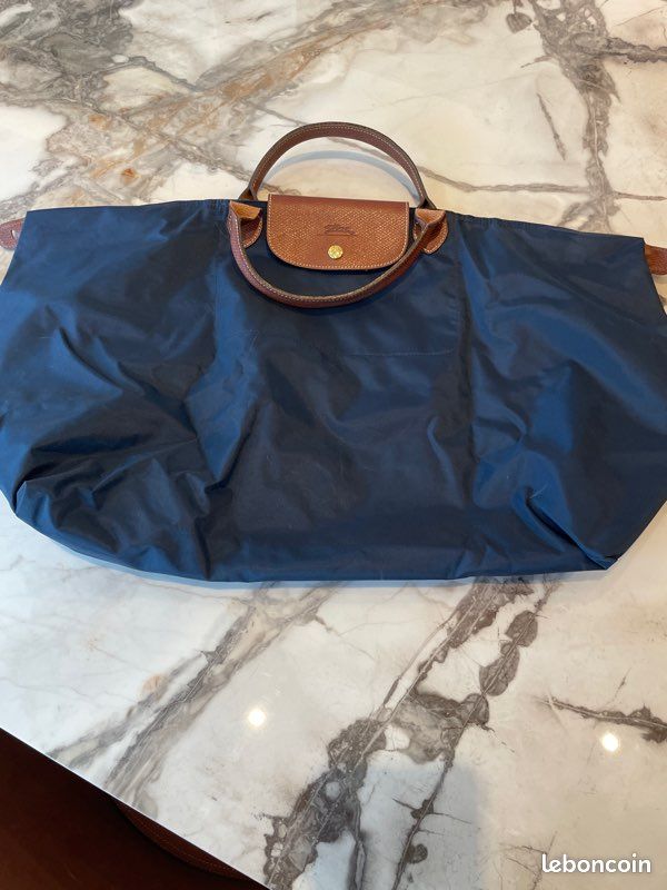 Sac de voyage pliable longchamps bleu marine (image 1)