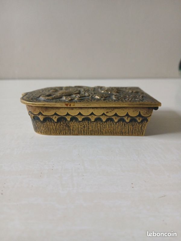 Boîte vide-poche Max Le Verrier en bronze – Salamandre de François Ier – Signée 12 cm (image 8)