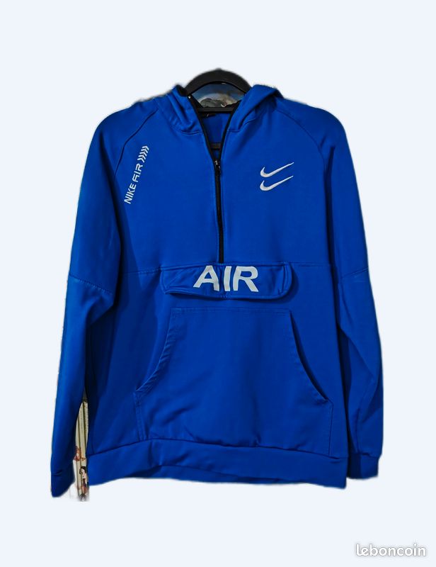Sweat à Capuche Femme Burgs Taille 14 Bleu, Fermeture éclair Intégrale, Coton, Bon état