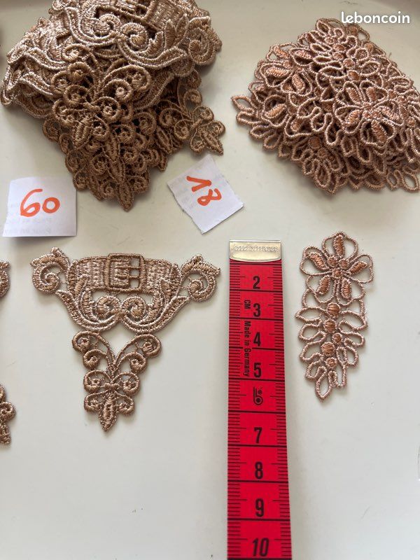 Superbe lot 78 ornements retro baroque vintage beige (image 5)