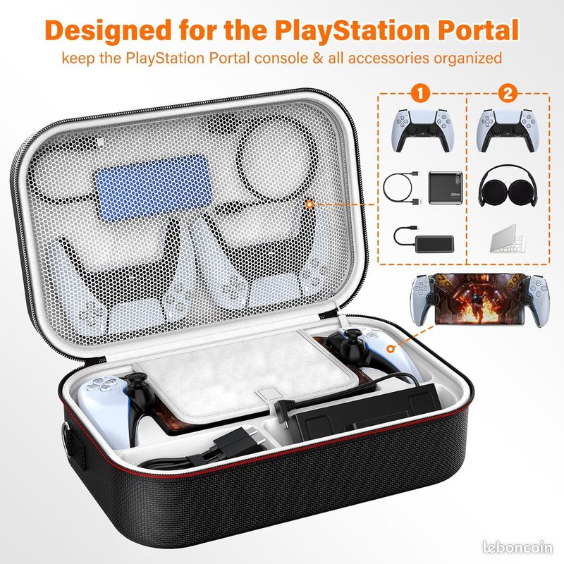 Housse de protection, étui de voyage pour manette de PS5. Accessoires pour manettes de jeu. Noir