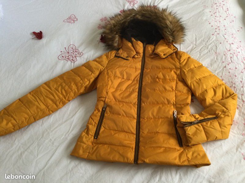 Manteau Puffer Jacket Veste Moutarde Zara Doudoune Courte Pour