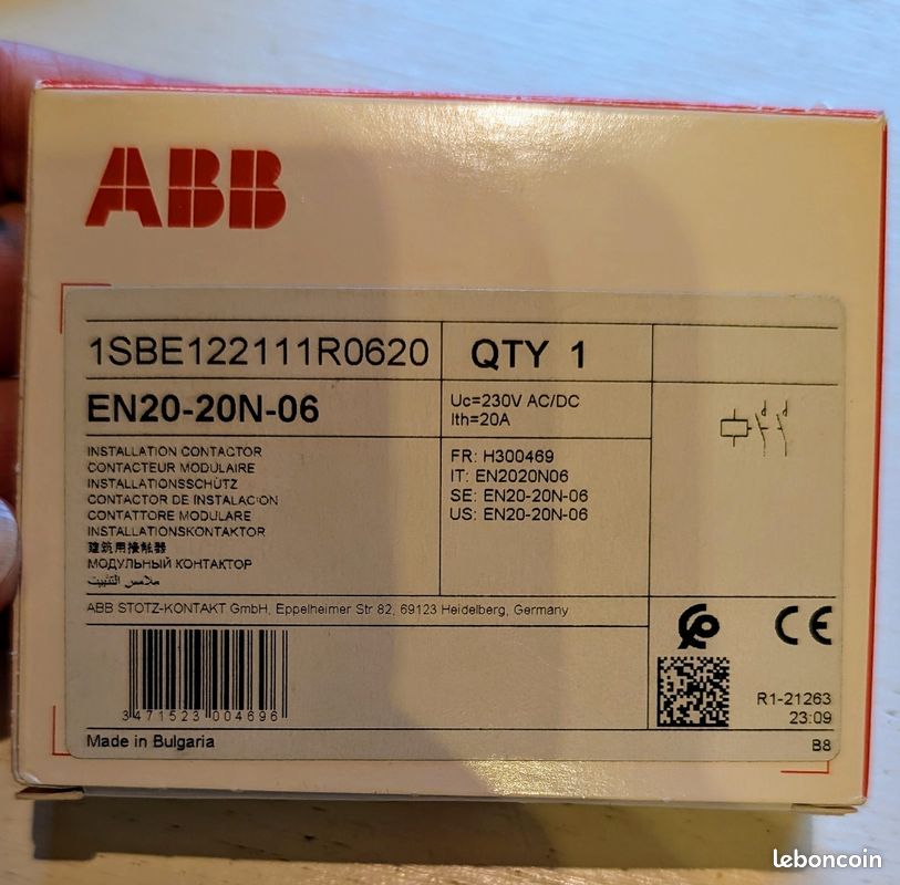 Contacteur jour / nuit ABB, 20 A 230 V (image 1)