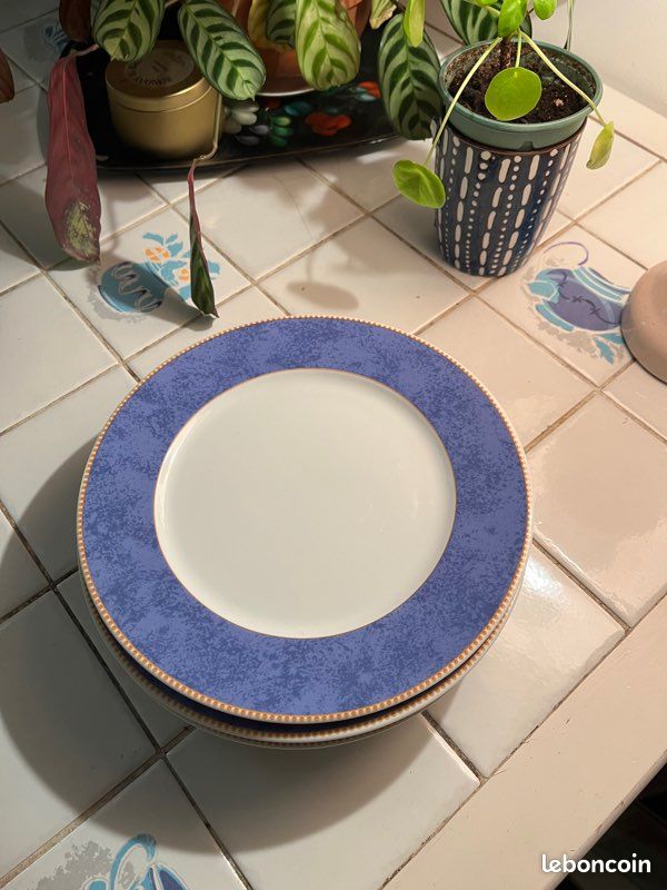 6 (24) Gd assiettes Geneviève Lethu Un Patio à Cordoue 2007 Etat Neuf | UK